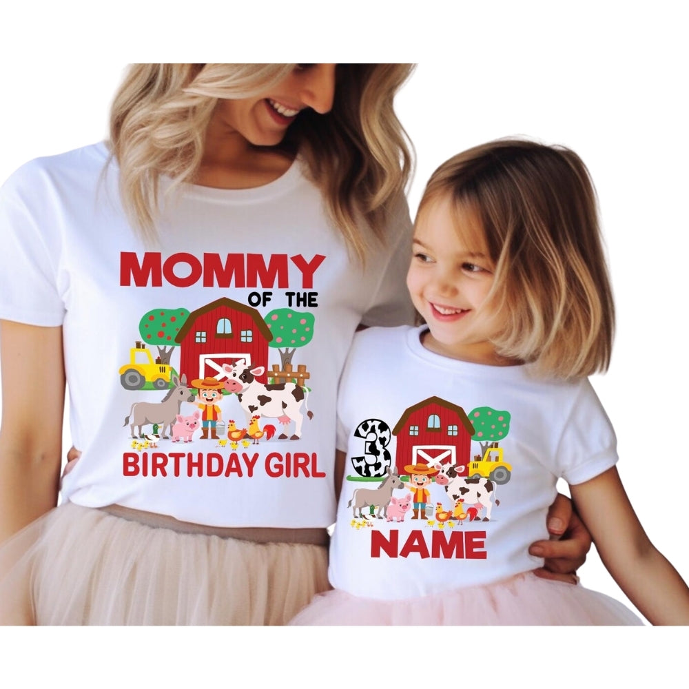 Custom Farm Birthday Boy Matching Family T Shirts, Personalized Birthday Farm Matching Shirts For Family ET0486
