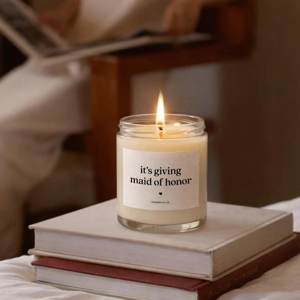 It's Giving Maid Of Honor Candle, Bridesmaid Proposal Thank You Candle WD0069