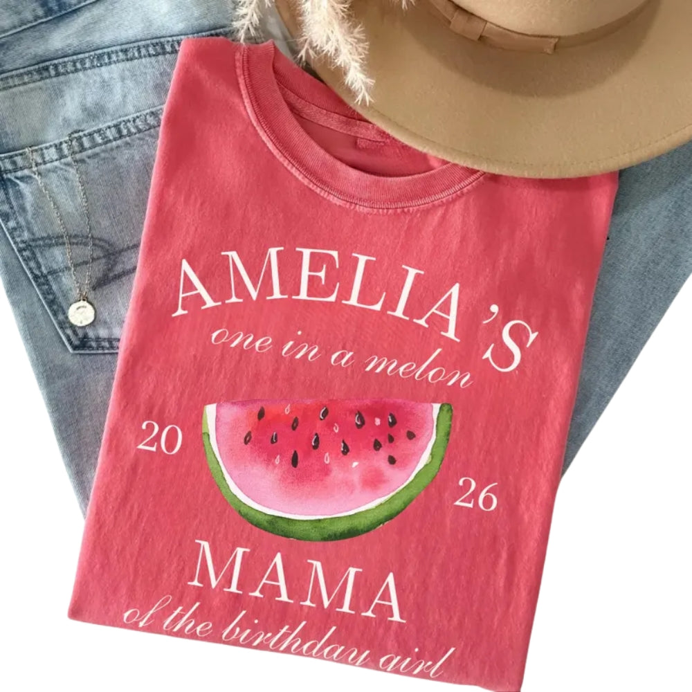 One In A Melon Custom Matching 1st Birthday Family T Shirts, Custom Watermelon First Birthday Family Shirts ET0480