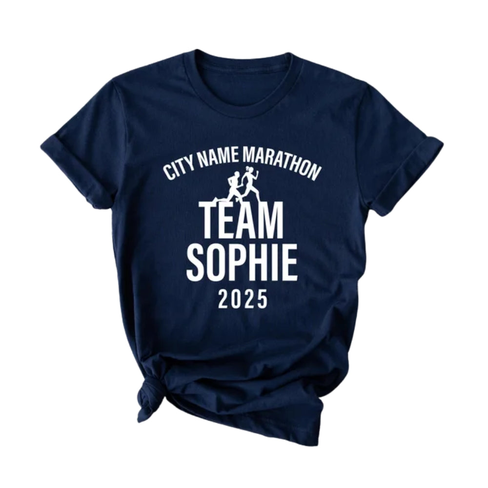 Custom Family Matching Runner Team T Shirts, Custom Marathon Support Shirt For Family ET0604