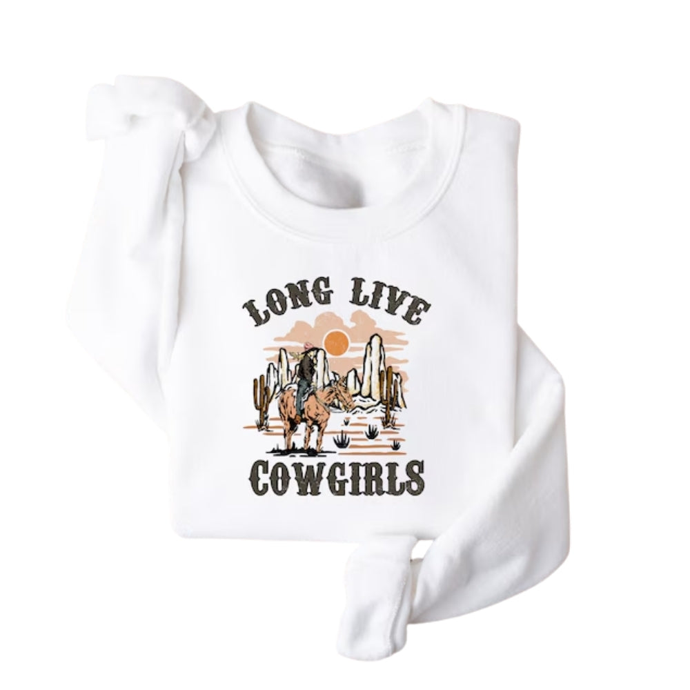 Long Live Cowgirls Sweatshirt, Western Sweatshirt For Women 2D0734