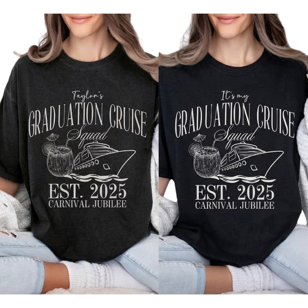 Custom Graduation Cruise Matching T Shirts For Family, Custom Matching Family Cruise Grad Trip Shirts ET0462