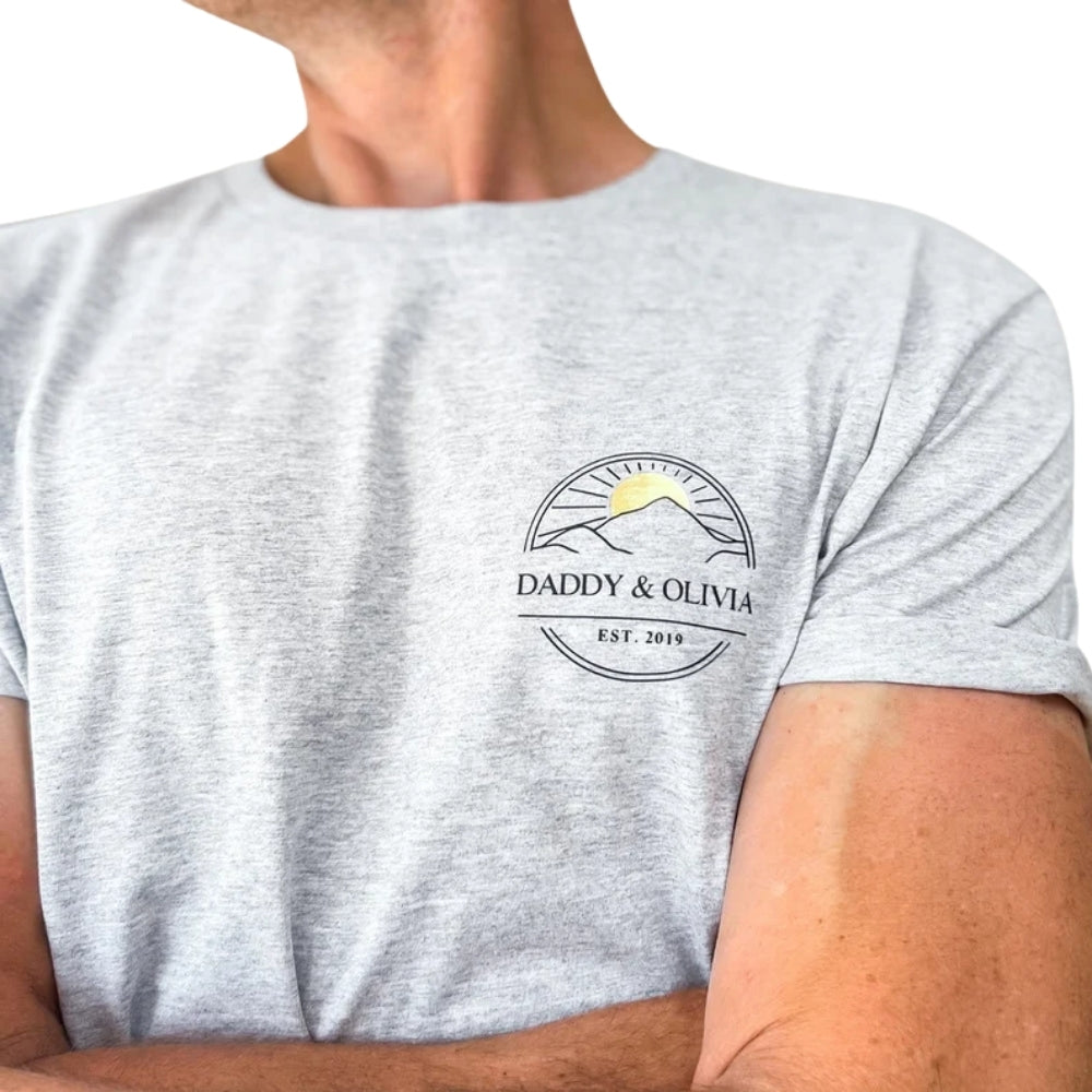 Custom Dad And Baby Name Hiking Matching T Shirt, Personalized Hiking Father Day Matching Family Shirts ET0925