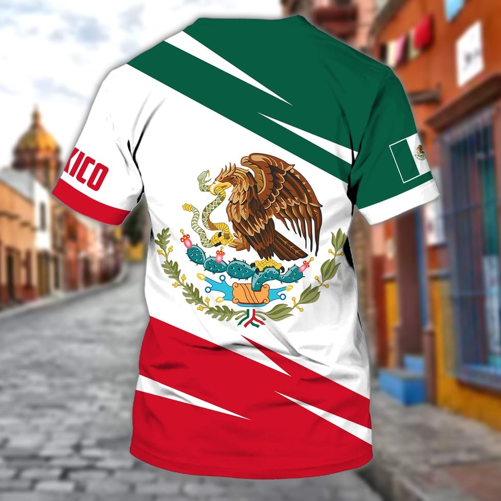 Custom With Name Mexico Golden Eagle All Over Print Tshirt 3D Tshirt, Mexican Shirt TO0771