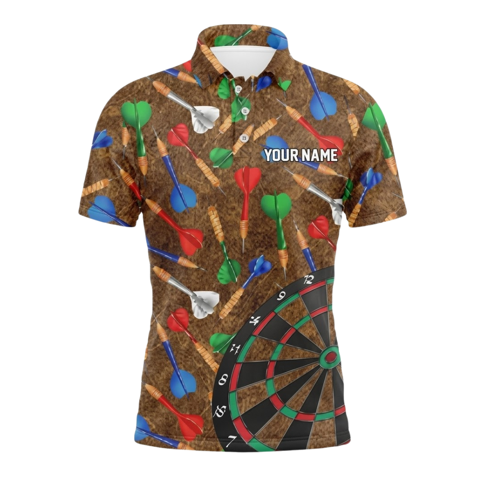 No Excuses Just Darts Custom Colorful Arrow Darts Polo Shirt Men, Custom Funny Dart Team Shirt DZ0150