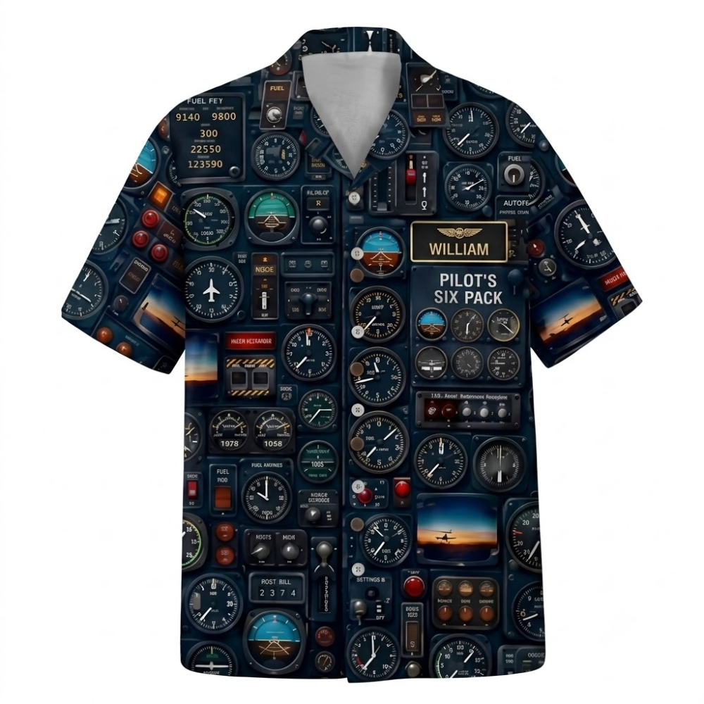 Custom Name Pilot Hawaiian Shirt, Personalized Pilot Hawaiian Shirts HE0737