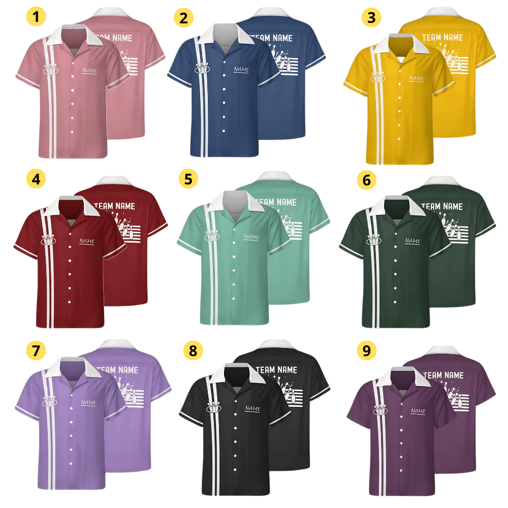 Custom Pink Vinatge Bowling Hawaiian Shirt For Men Women, Custom Vintage Bowling Team Shirt BE0255