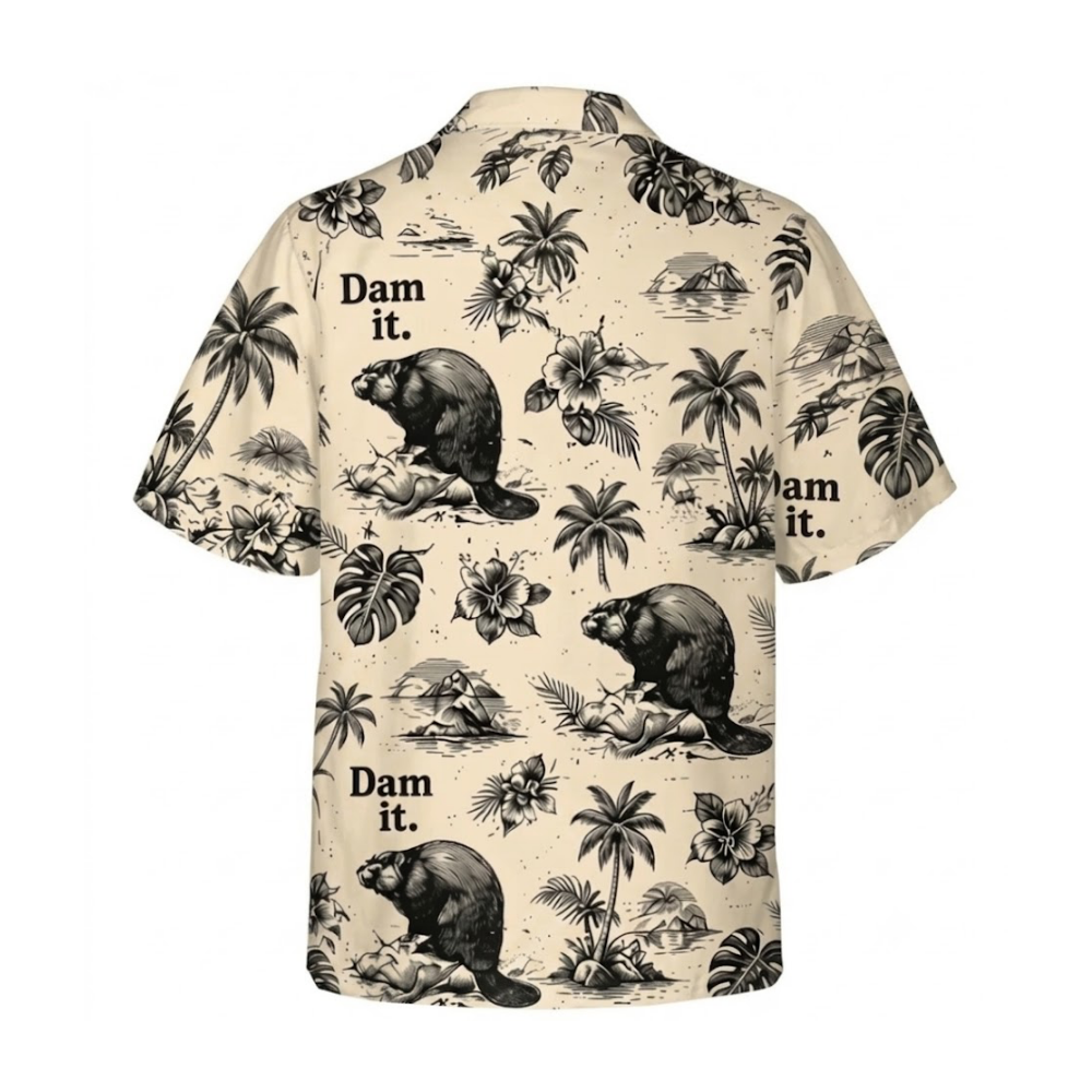 Funny Beaver Tropical Hawaiian Shirt For Men And Women, Beaver Hawaiian Shirt HE0671