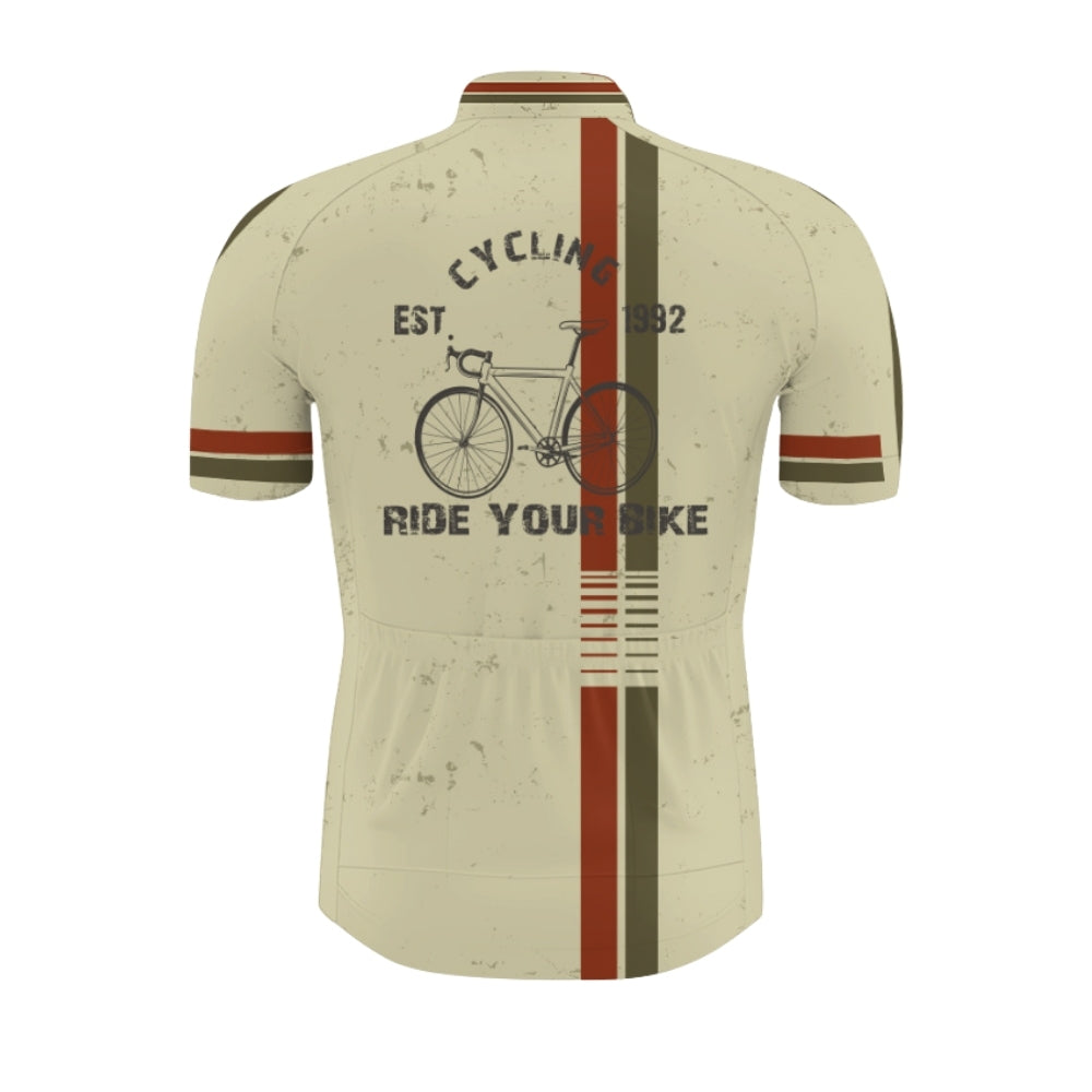 Ride Your Bike Custom Year Retro Cycling Short Sleeve Men Jersey, Custom Retro Cycling Jerseys CZ0147