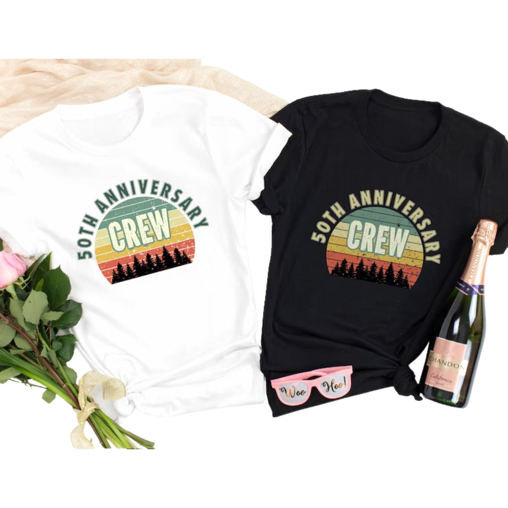 Golden Anniversary Crew Matching Family T Shirt, Matching 50th Wedding Anniversary Family Shirts ET0763
