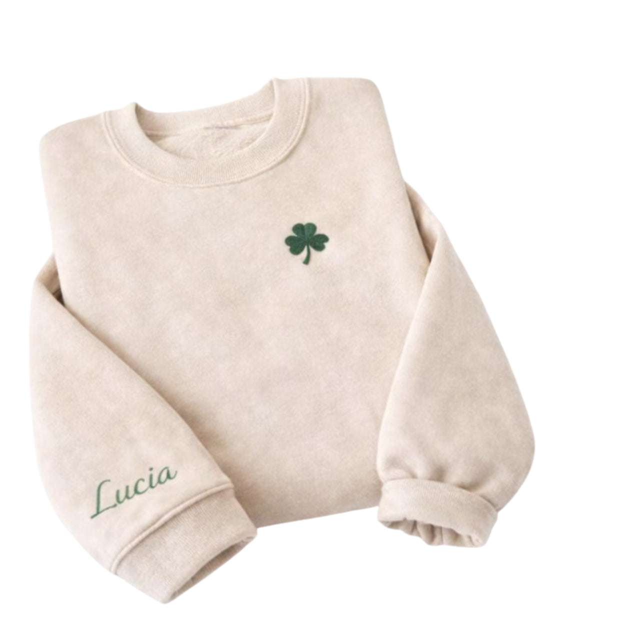 Custom Embroidered Shamrock Sweatshirt, Custom Name Patrick Day Sweatshirts 2D0857