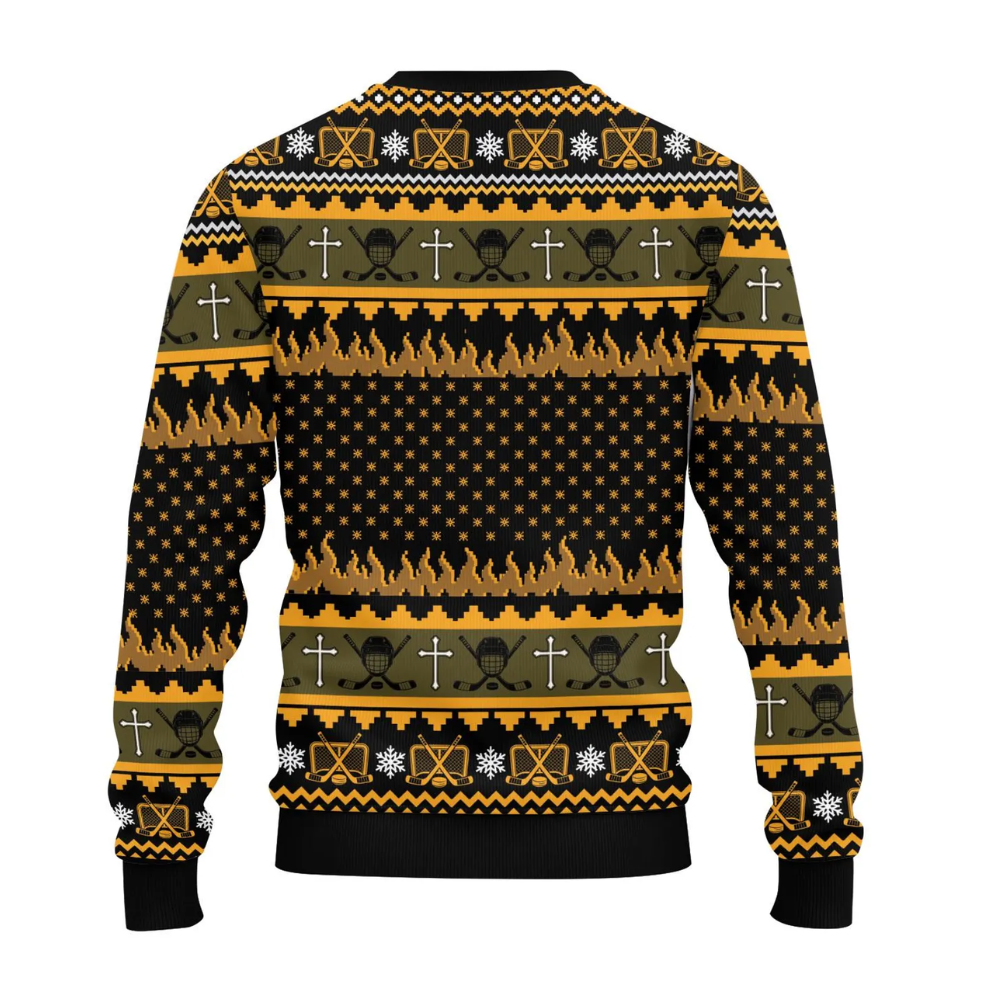 Jesus Saves Hockey Ugly Sweater, Christian Hockey Ugly Sweatshirt For Christmas 2D1237