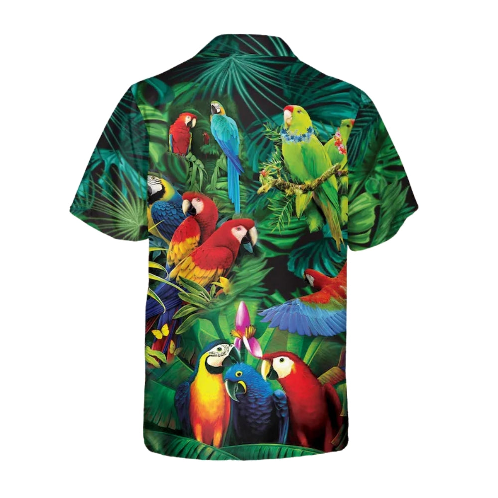 Tropical Parrot Hawaiian Shirt For Men Women, Parrot Aloha Hawaiian Shirts HE0142