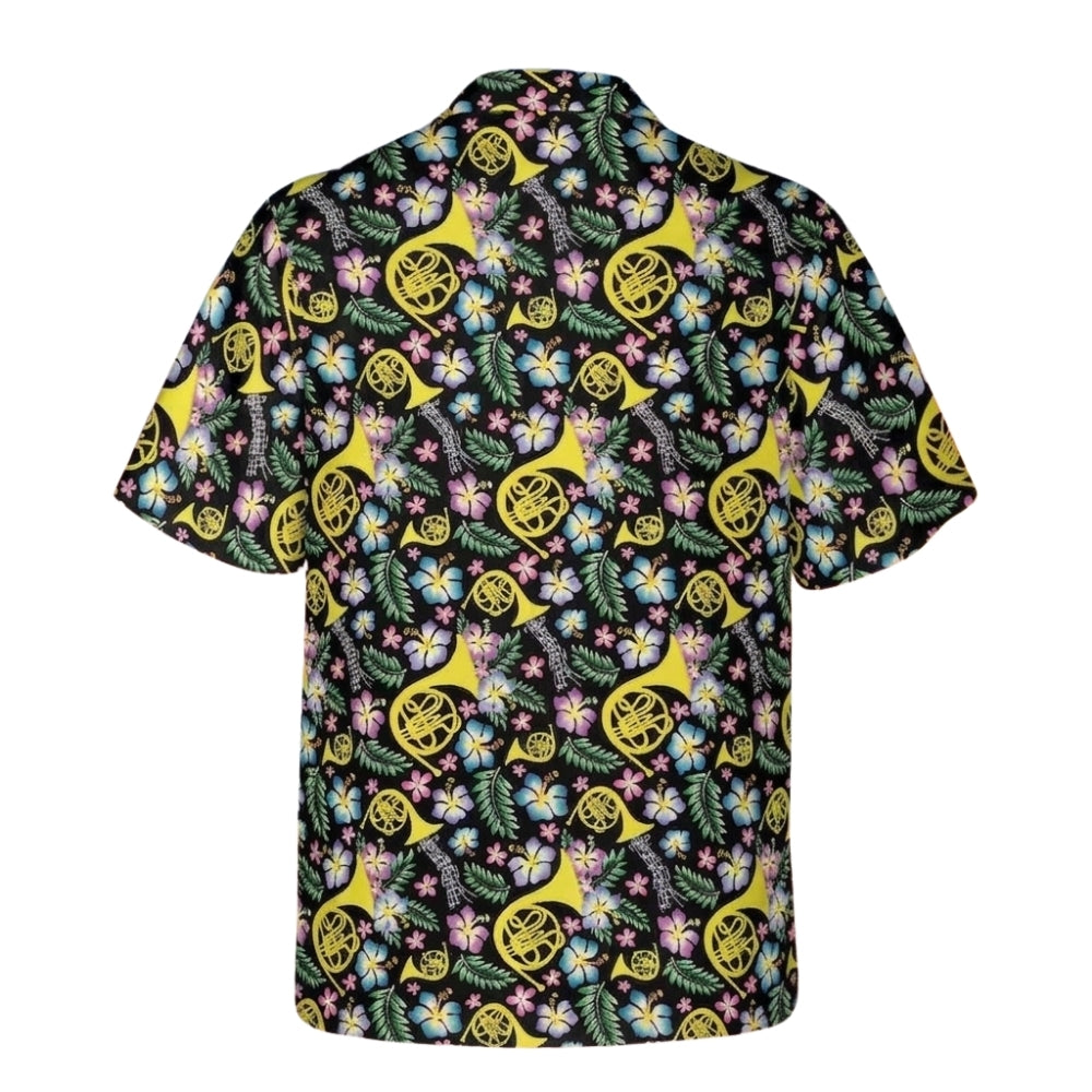 Tropical French Horn Hawaiian Shirt For Men Women, French Horn Hawaiian Shirts For Instrumentalist HE0330