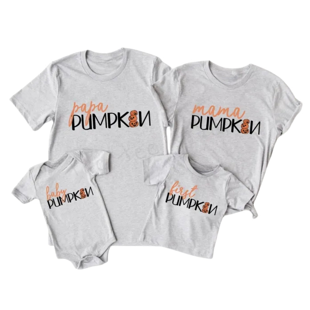 Daddy Pumpkin Mama Pumpkin Custom Family Halloween Matching Shirts, Personalized Matching Family Halloween Shirts ET0618