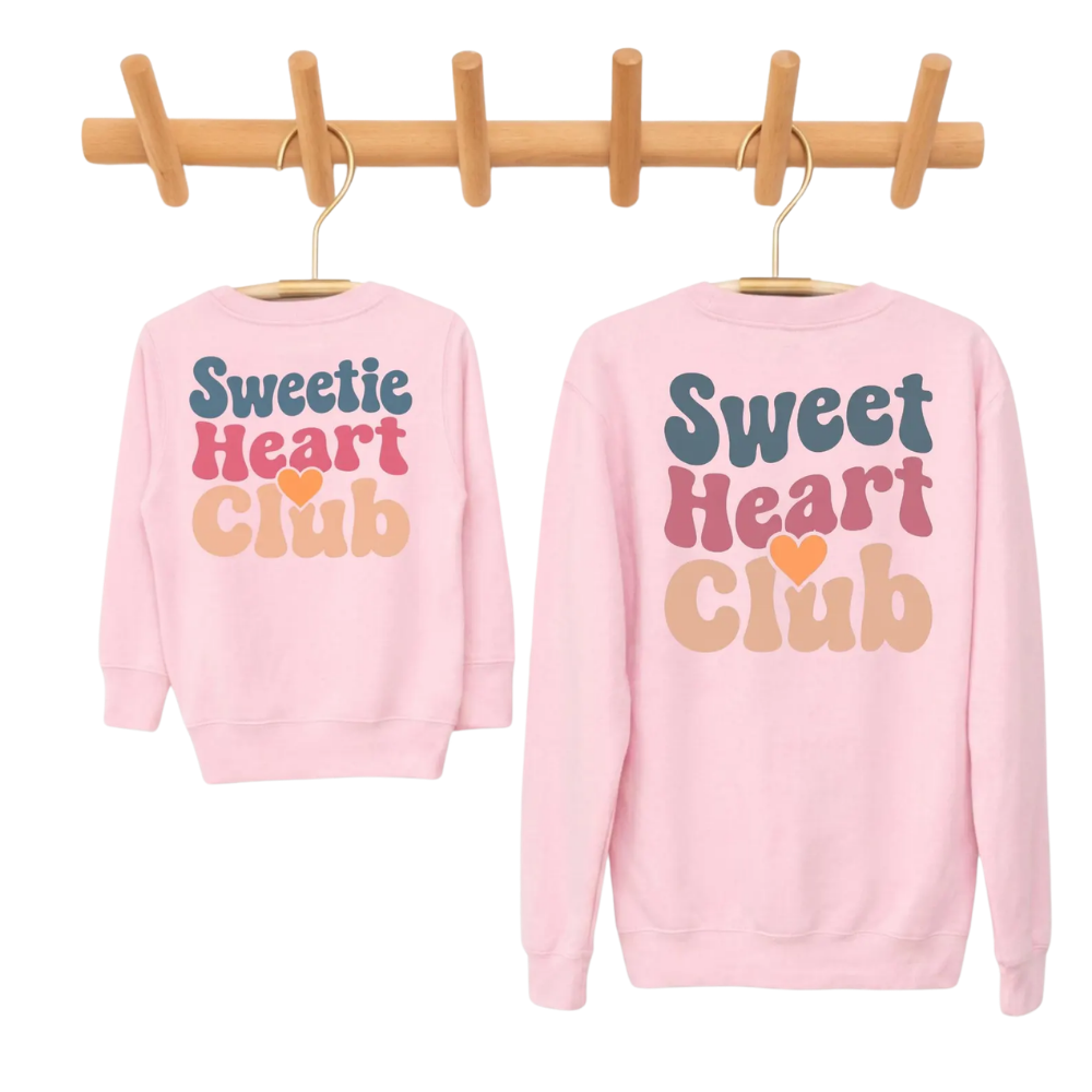 Sweetheart Club Mom And Daughter Sweatshirt Matching, Mommy And Me Matching Sweatshirt ET1382