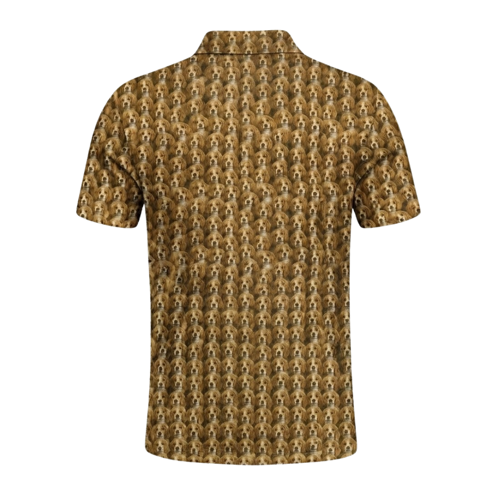 Beagle Hound Mens Yellow Golf Polo Shirt, Beagle Dog Golf Shirt GZ0389