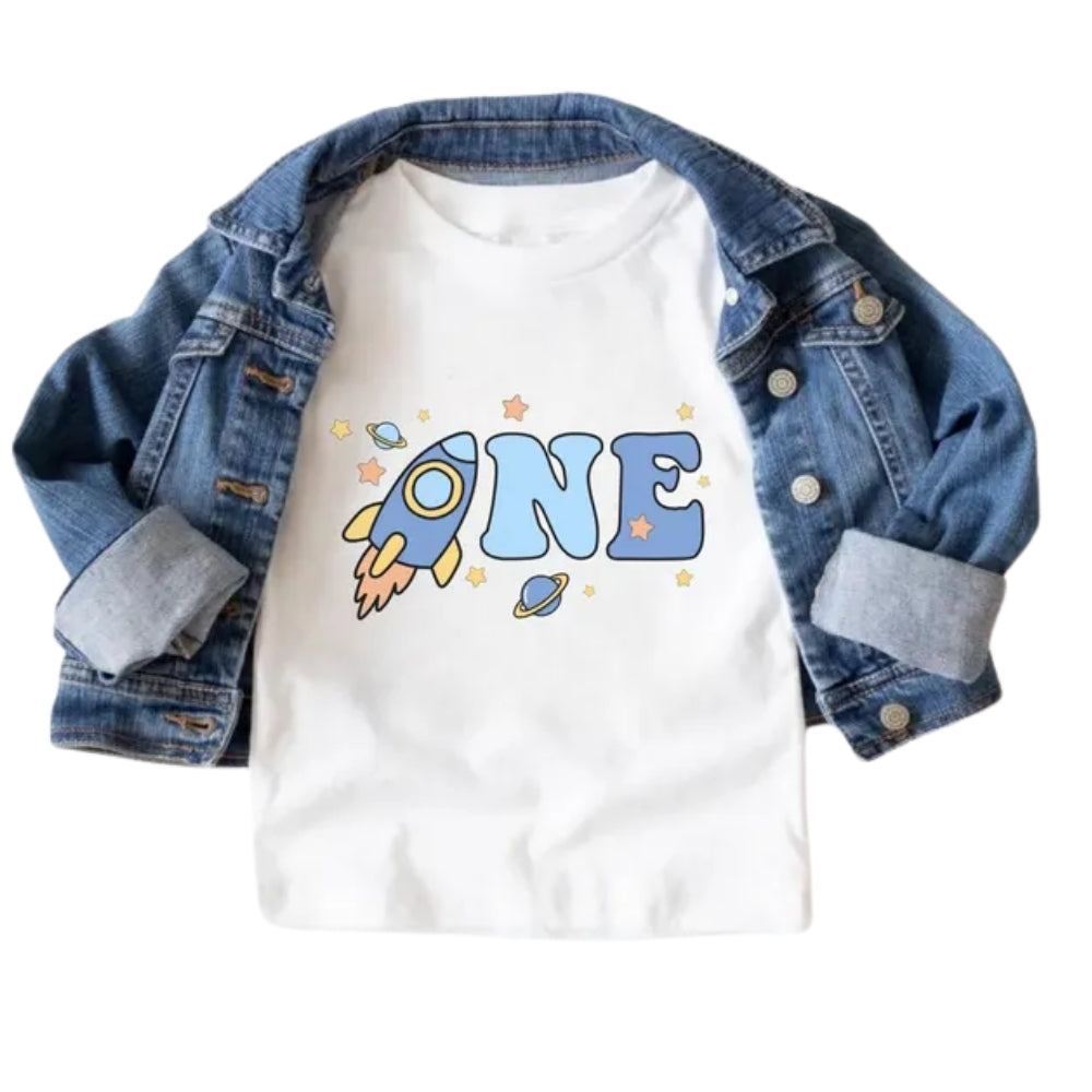 Matching Astronaut First Birthday Family T Shirts, 1st Birthday Space Shirts For Family ET0351