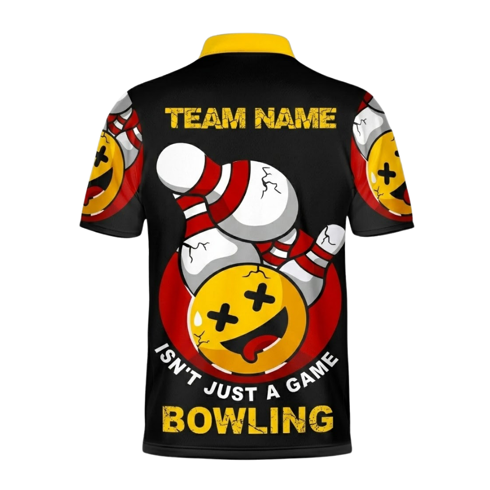 Isn't Just A Game Custom Funny Emoji Mens Bowling Jersey, Custom Funny Bowling Team Shirts BZ0635