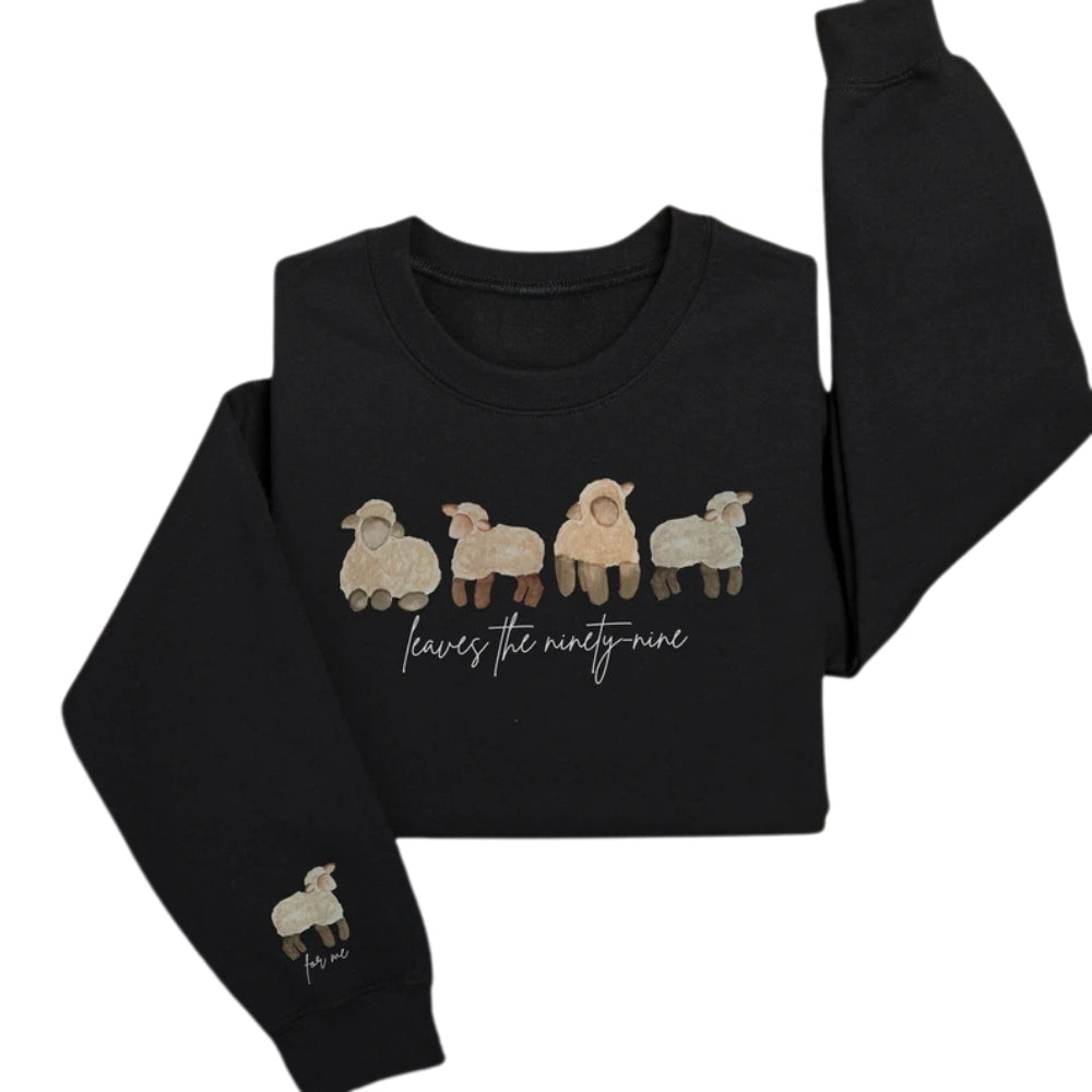 Leaves The Ninety Nine Sheep Sweatshirt, Christian Sheep Sweatshirt 2D0708