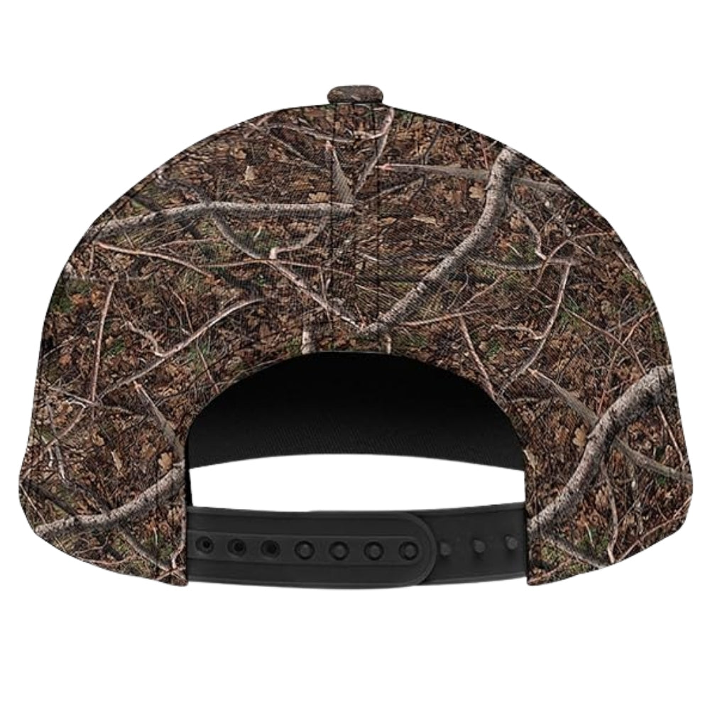 Custom Largemouth Bass Camo 3D Baseball Cap, Custom Bass Fishing Caps Hats CP0202