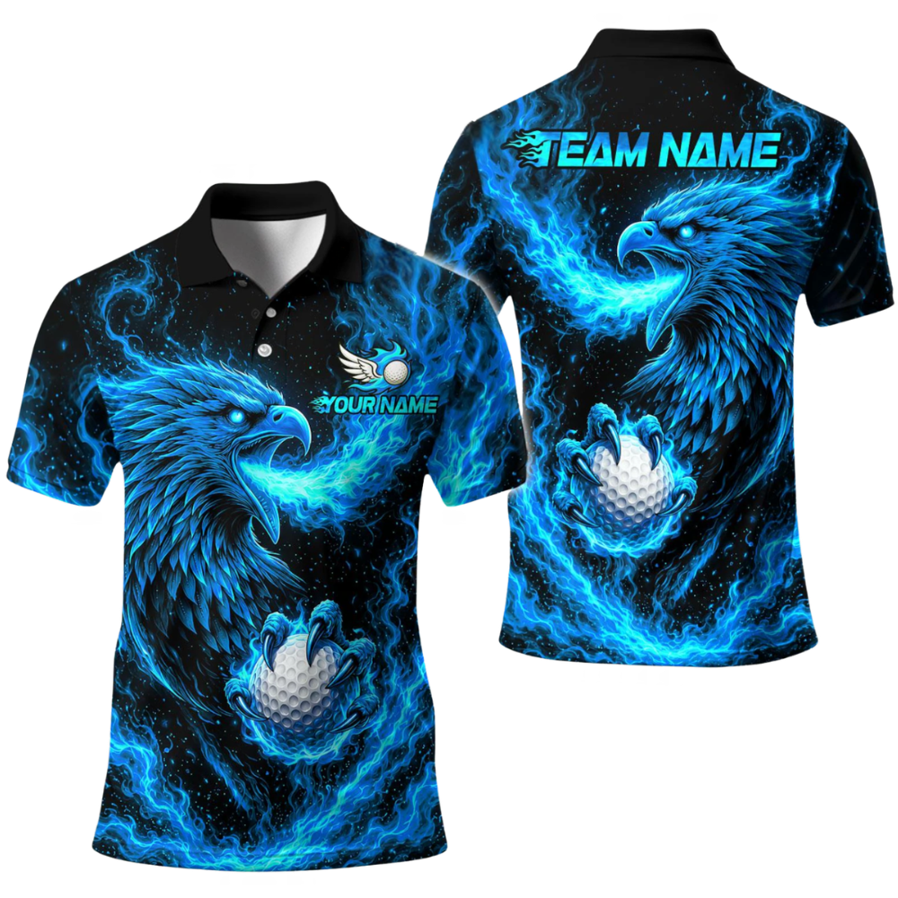 Phoenix Flaming Custom Mes Golf Polo Shirt, Custom Team Phoenix Golf Shirt GE0588
