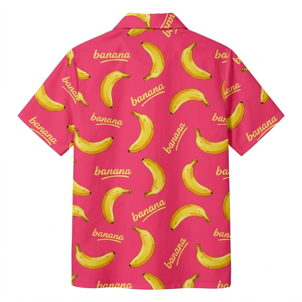 Banana Yellow Pink Hawaiian Shirt For Men Women, Banana Hawaiian Shirt For Fruit Lover HE0742
