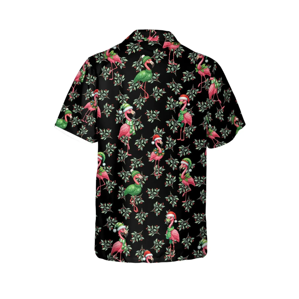 Flamingo Christmas Hawaiian Shirt For Men Women, Flamingo Lover Hawaiian Shirt For Christmas HE0775