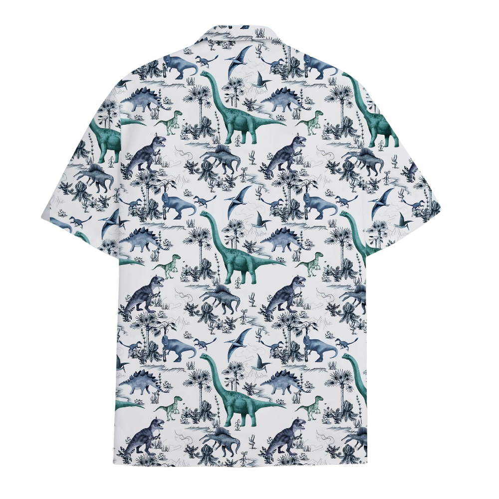 T-Rex & Brontosaurus Dinosaur Hawaiian Shirt, Dinosaur Hawaiian Shirt HE0808