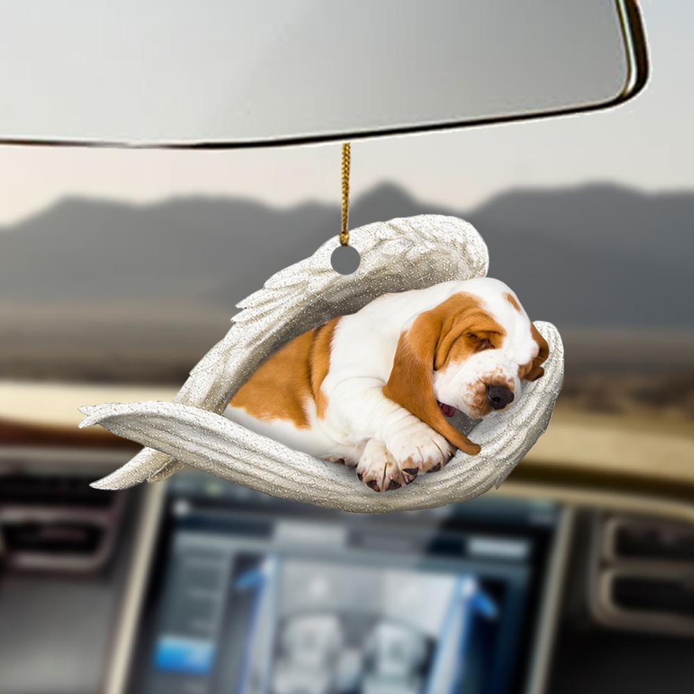Basset hound sleeping angel basset hound lovers dog lovers ornament OO0449