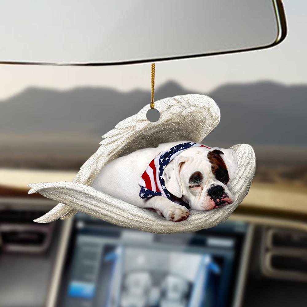 American Bulldog sleeping angel American Bulldog lover dog mom ornament OO0403