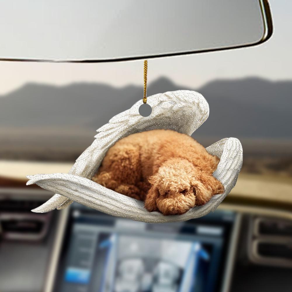 Poodle sleeping angel poodle lovers dog moms ornament OO0436