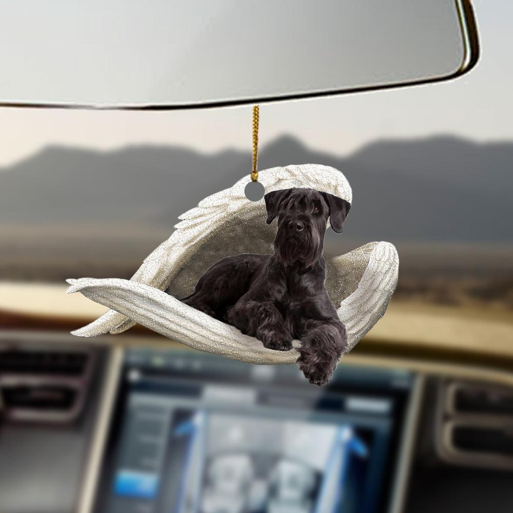 Black schnauzer sleeping angel black schnauzer lover dog mom ornament cus tjl OO0334