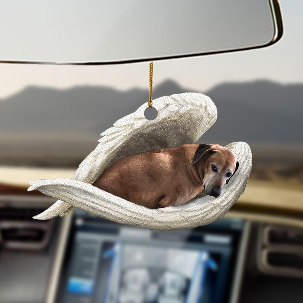 Dog sleeping angel dog lover ornament cus OO0382