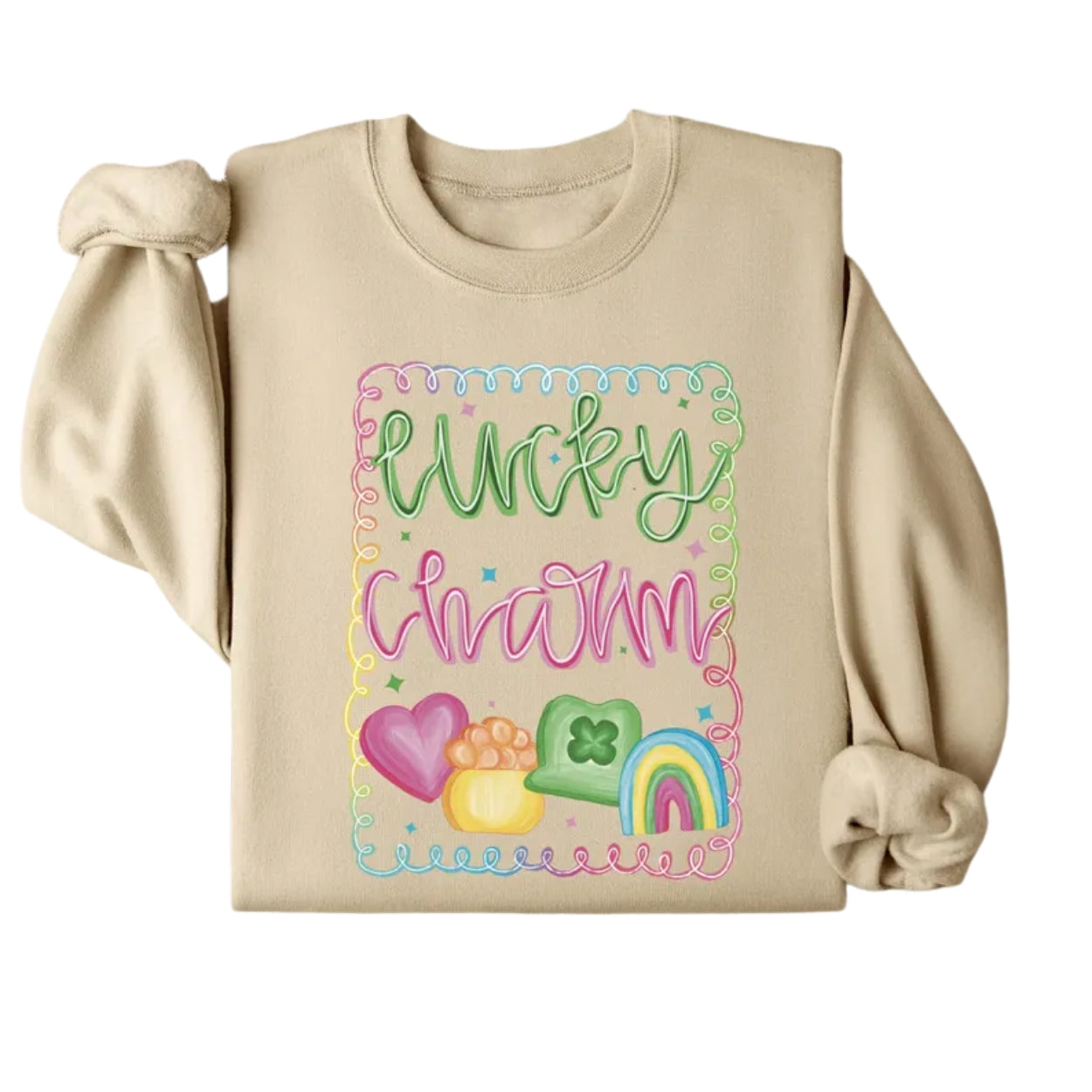 Lucky Charm Patrick's Day Sweatshirt, Patrick Day Sweatshirts 2D0862