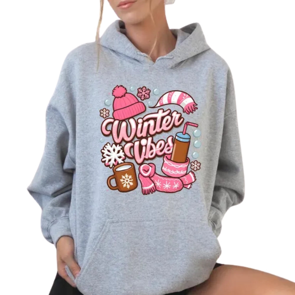 Winter Vibes Hoodie For Women, Winter Season Hoodies 2D0739