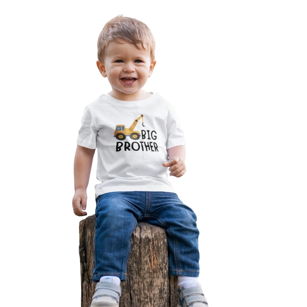 Big Brother Little Brother Construction Matching T Shirt, Construction Sibling Matching Shirts ET1016