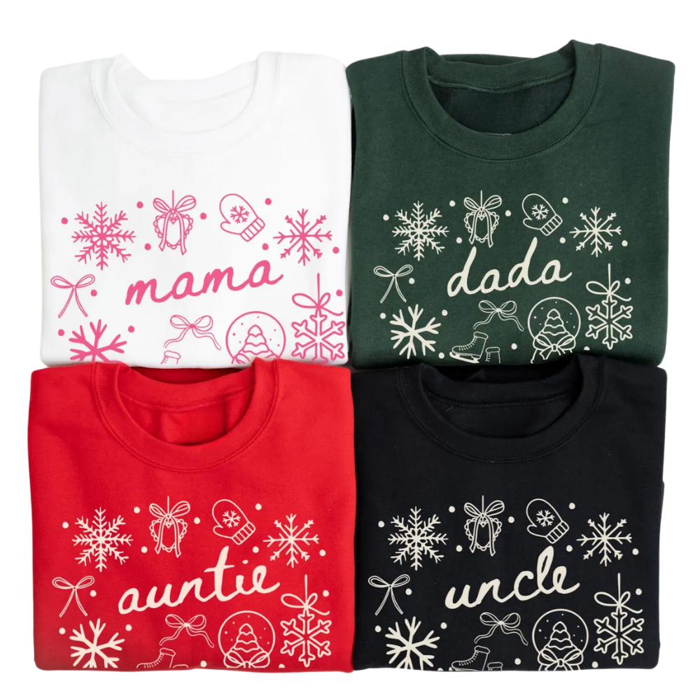Personalized Winter Birthday Family Matching Sweatshirt, Custom Birthday Christmas Sweatshirt For Family ET1391