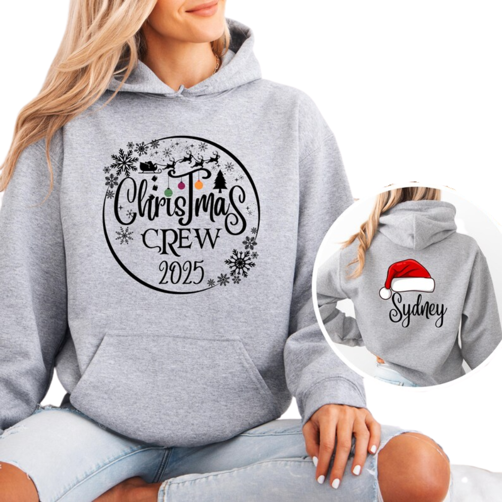 Custom Christmas Crew Sweatshirt, Custom Christmas Sweatshirt 2D0424
