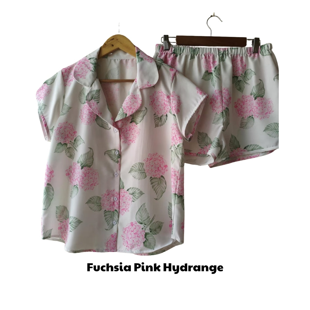Hydrangea Bridesmaid Pajamas Set, Floral Bridesmaid Pajamas For Bridal Shower WD0184