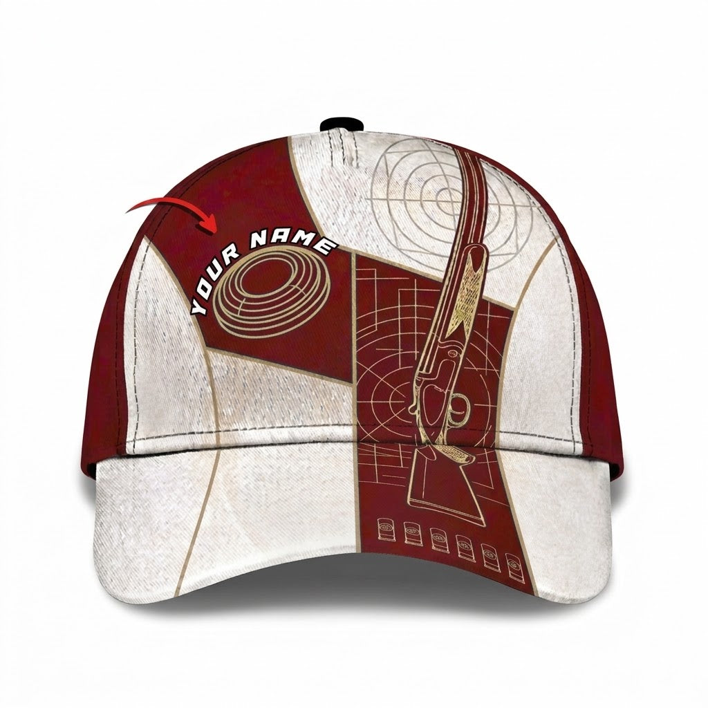 Custom Trap Shooting Clay Baseball 3D Printed Cap, Custom Shooting Lover Cap Hat CP0721