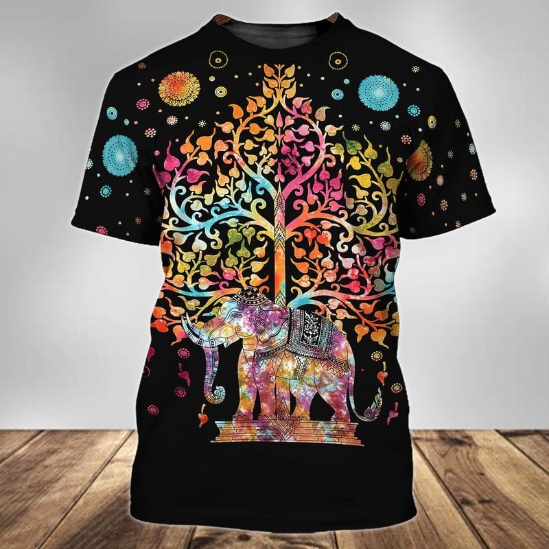 3D Mandala Elephant Shirt For Men Women, Hippie Shirts, Gift For Elephant Lover, Hippie Gifts TO1007
