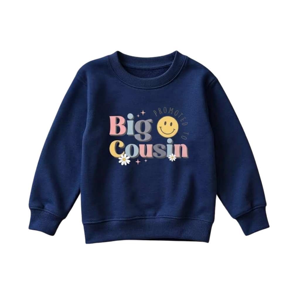 Promoted To Big Cousin Lil Cousin Sweatshirt Matching, Pregnancy Announcement Matching Cousin Sweatshirts ET1487