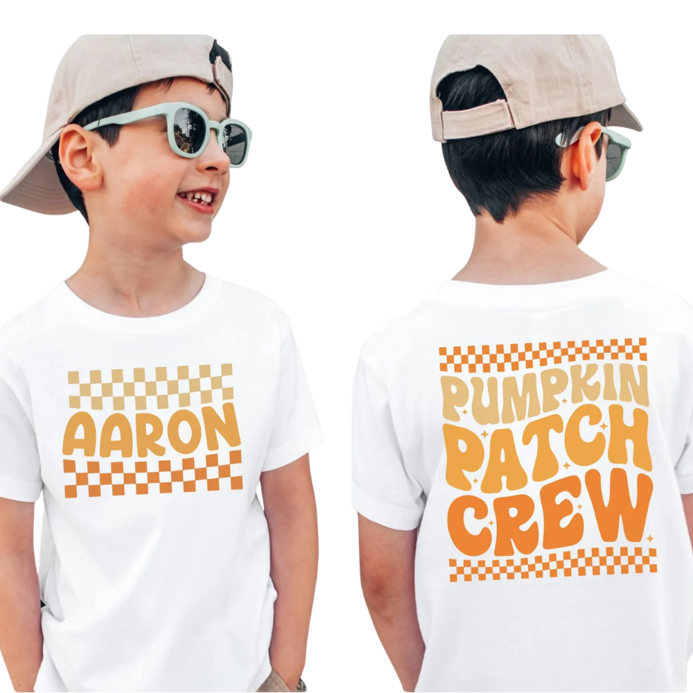 Pumpkin Patch Crew Personalized Matching Pumpkin Family T Shirt, Custom Autumn Pumpkin Season Family Shirts ET1271