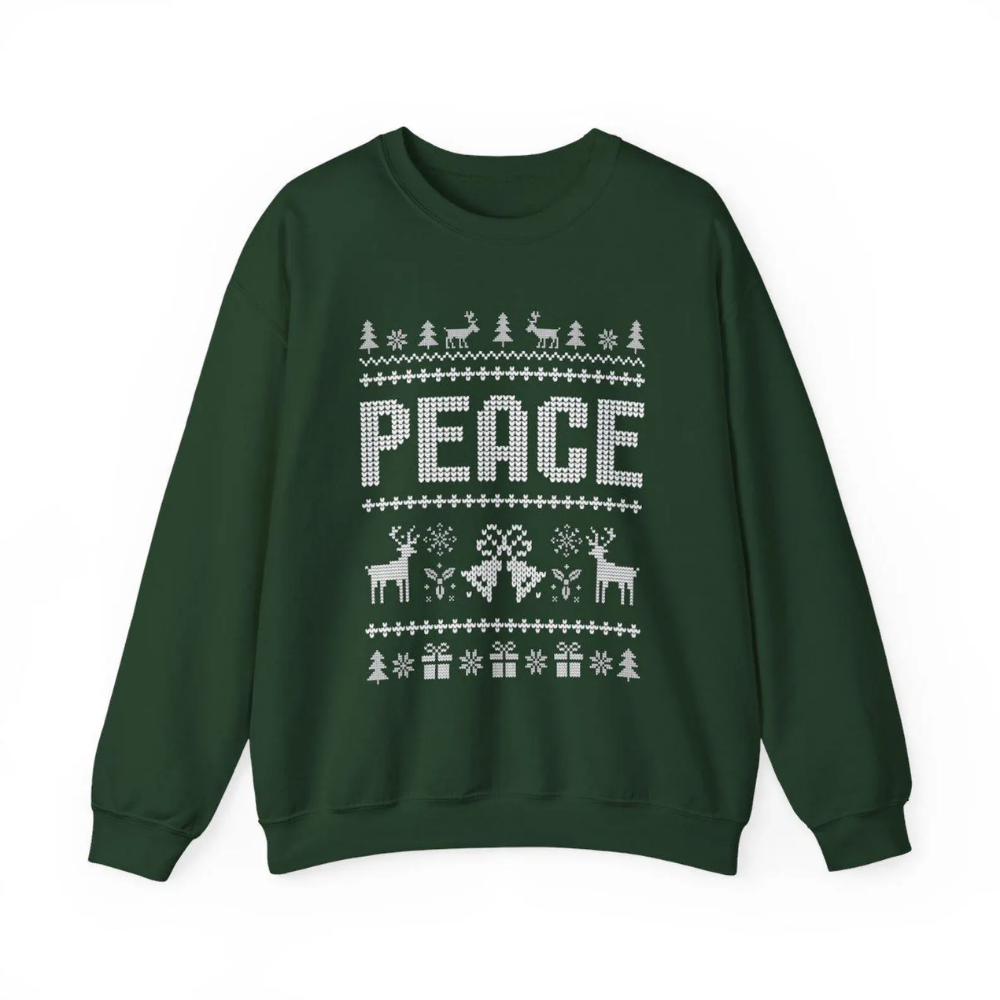 Matching I Come In Peace Couple Ugly Christmas Sweatshirts, Funny Christmas Sweatshirt For His And Her ET1349