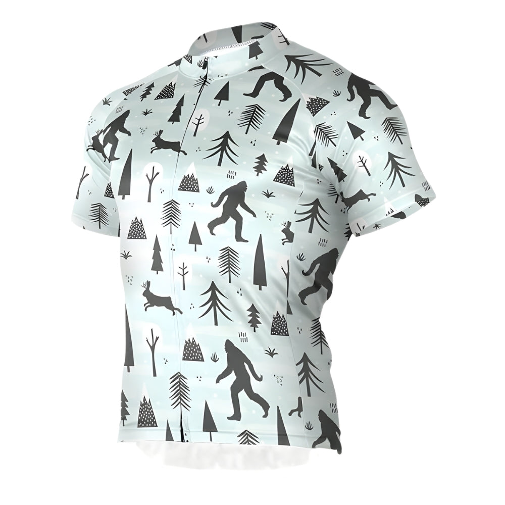Men's Bigfoot Cycling Short Sleeve Jersey, Bigfoot Sasquatch Cycling Jerseys CZ0053