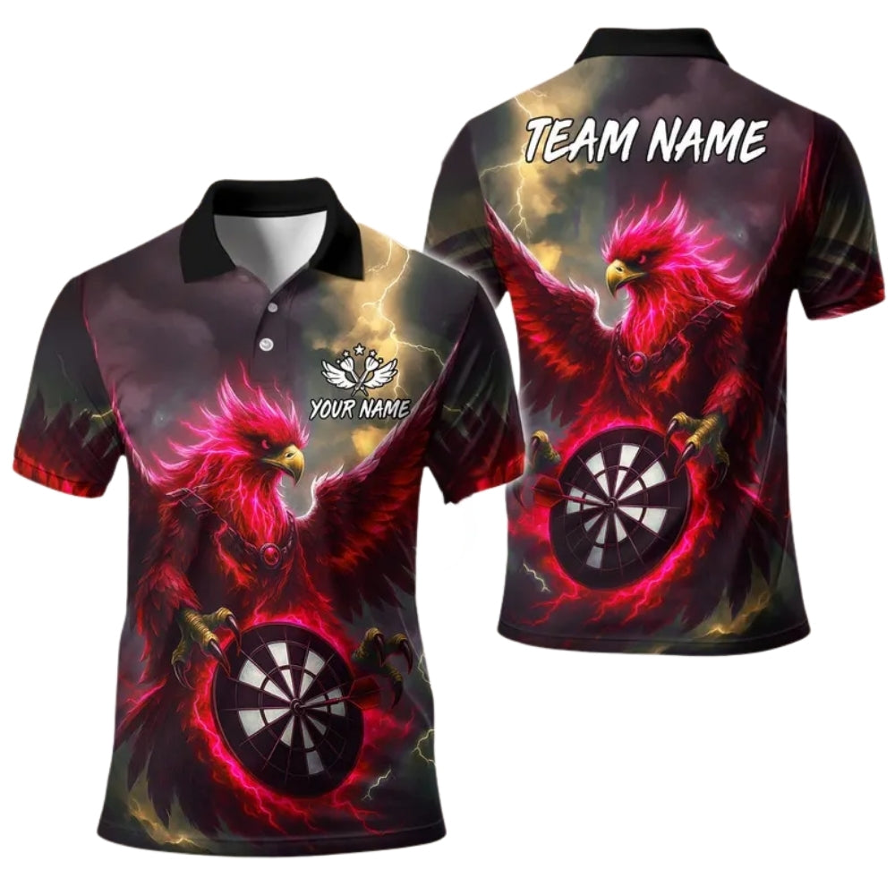 Custom Blue Eagle Darts Men Polo Shirt, Custom Eagle Darts Team Shirts DE0018