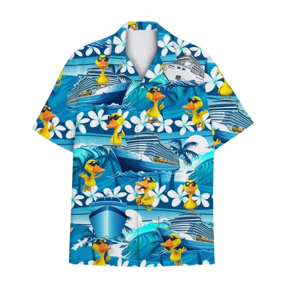 Cruise Duck Tropical Hawaiian Shirt For Men Women, Duck Hawaiian Shirts HE0011