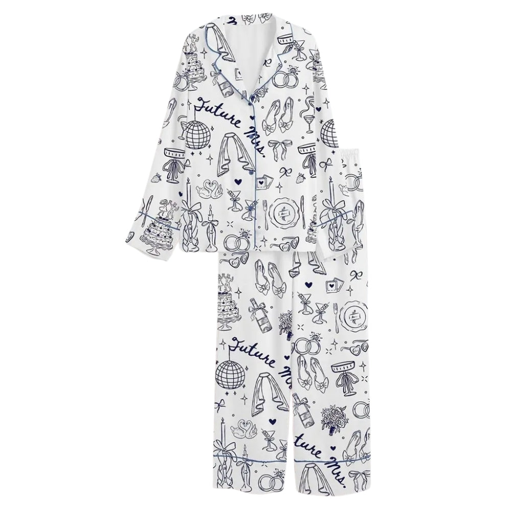 Future Mrs Bridal Shower Pajamas Set, Pajamas For Bridal Party WD0186
