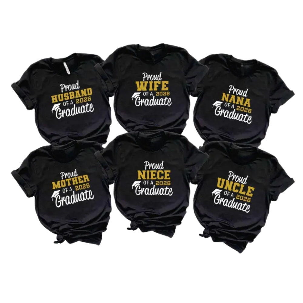 Personalized Proud Graduate Matching Family T Shirts, Personalized Graduation Shirts For Family ET0074
